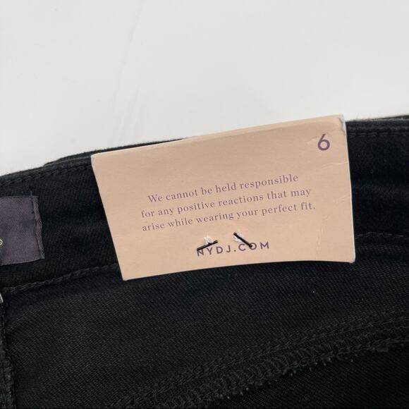NYDJ Not Your Daughters Jeans Denim Sheri Slim Lift & Tuck Black NWT Size 6 - Picture 6 of 14